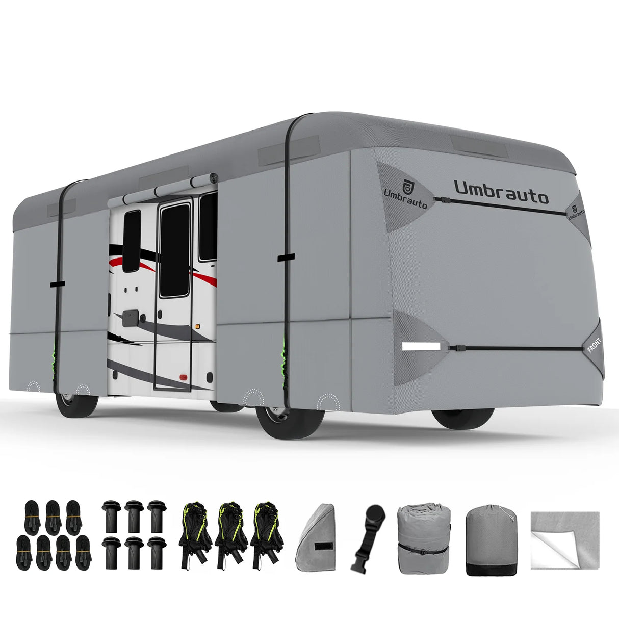 Umbrauto Class A RV Cover Upgraded Heavy Duty 7 Layers Top Windproof Breathable Class A Motorhome Camper Cover,Grey - V.I.P Digital Presence