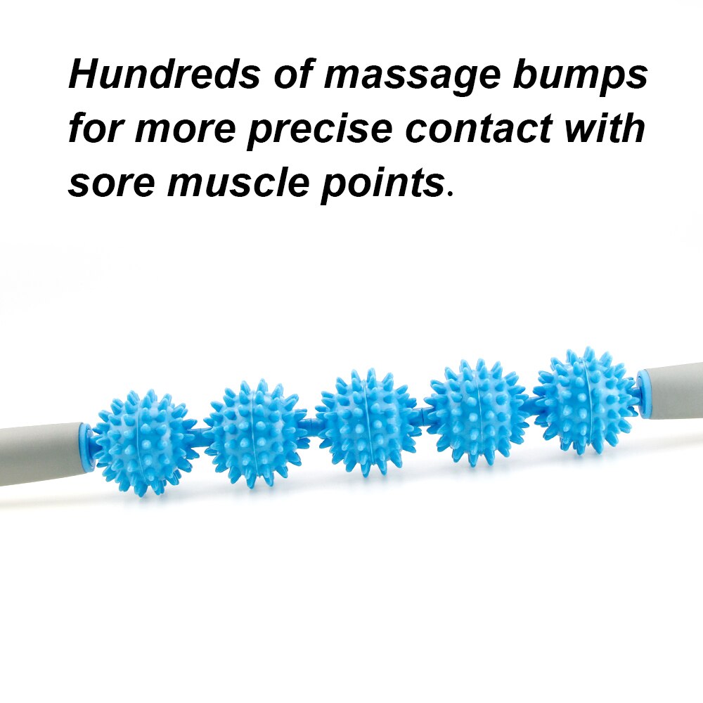 MMuscle Roller Massage Roller Stick with Point Spiky Ball Back Roller - V.I.P Digital Presence