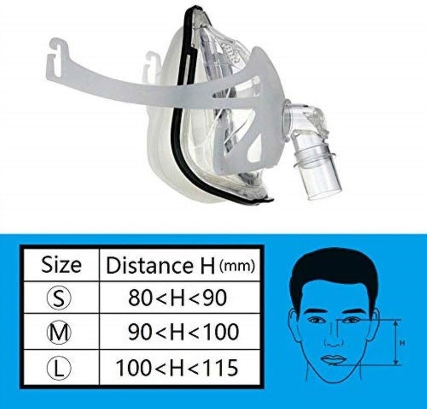 BMC-FM1A CPAP Full Face Mask for Sleep with Adjustable Headgear - V.I.P Digital Presence