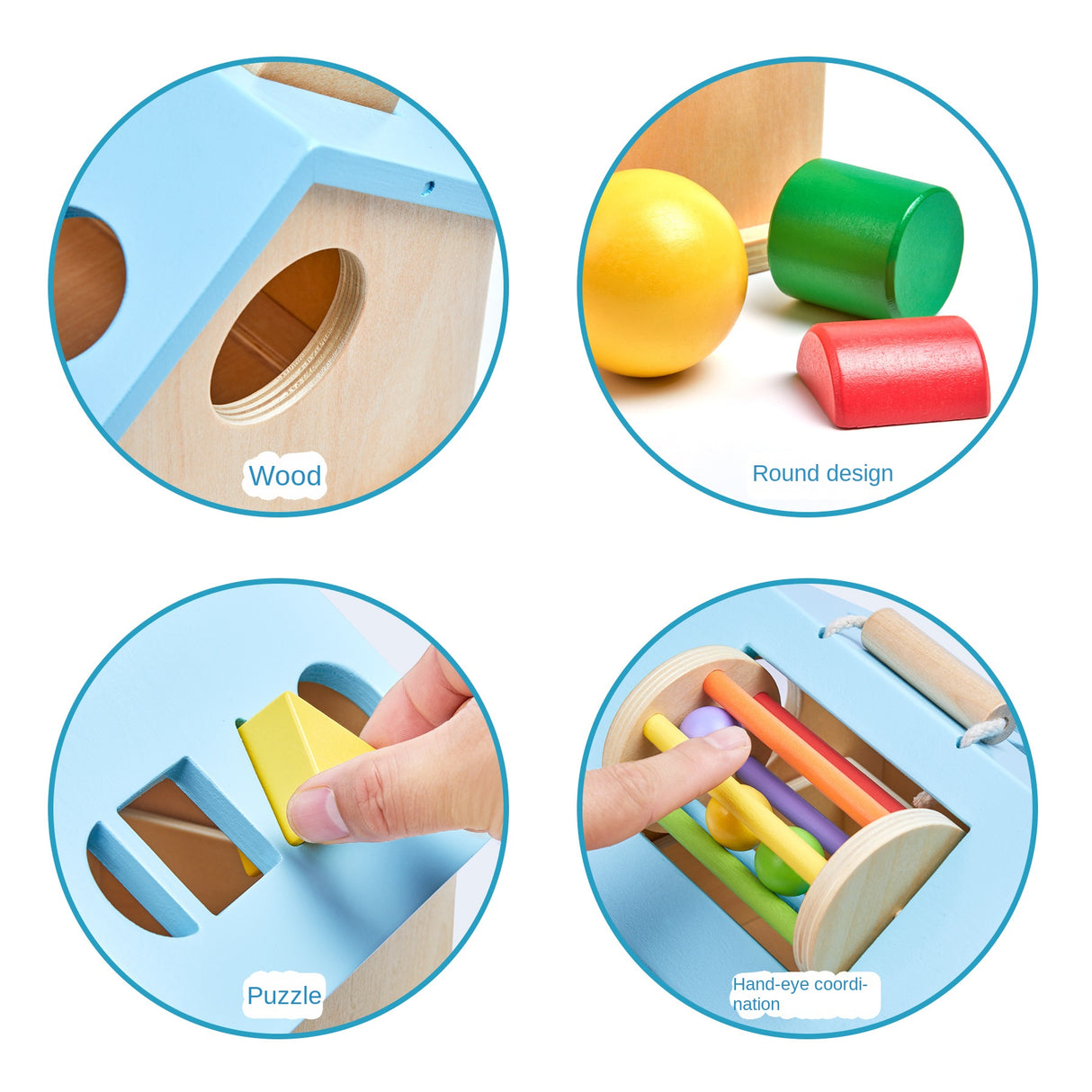Montessori teaching aids 0-3 baby early education busy house wooden shape matching house drawer box puzzle toy - V.I.P Digital Presence