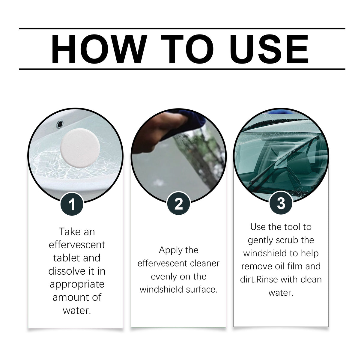 Automotive Windshield Oil Film Effervescent Tablet, Windshield Oil Film Stain Cleaning Effervescent Tablet - V.I.P Digital Presence