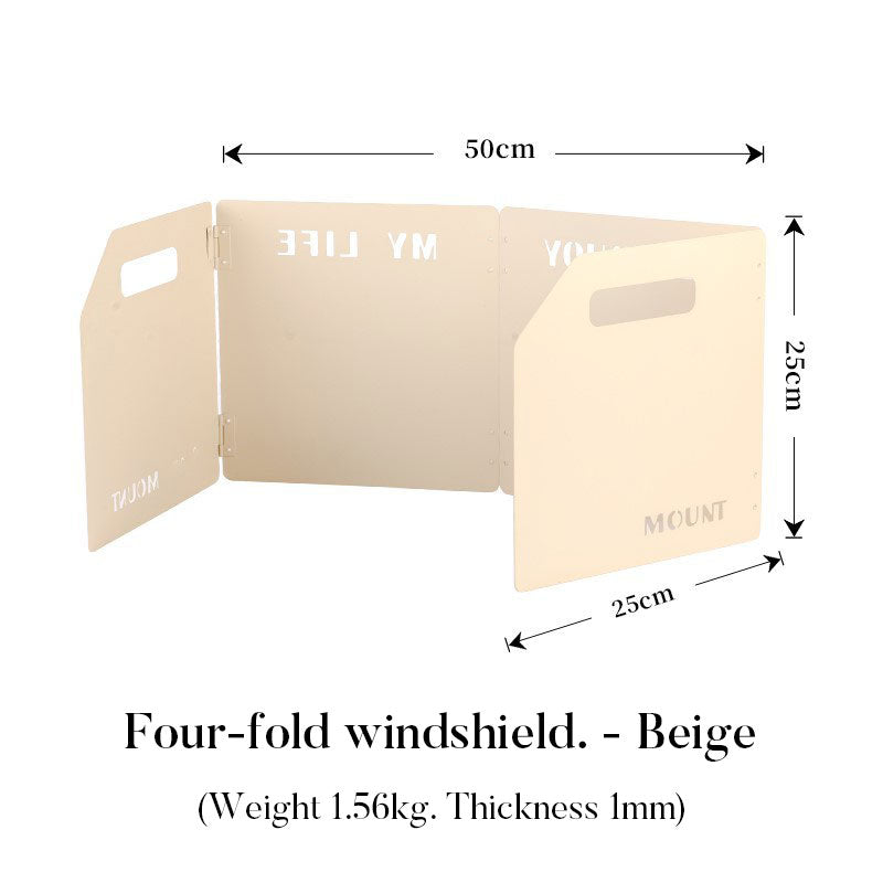 Outdoor stove enclosure wind shield camping wind shield shielding plate cassette stove folding gas stove stove wind shield - V.I.P Digital Presence