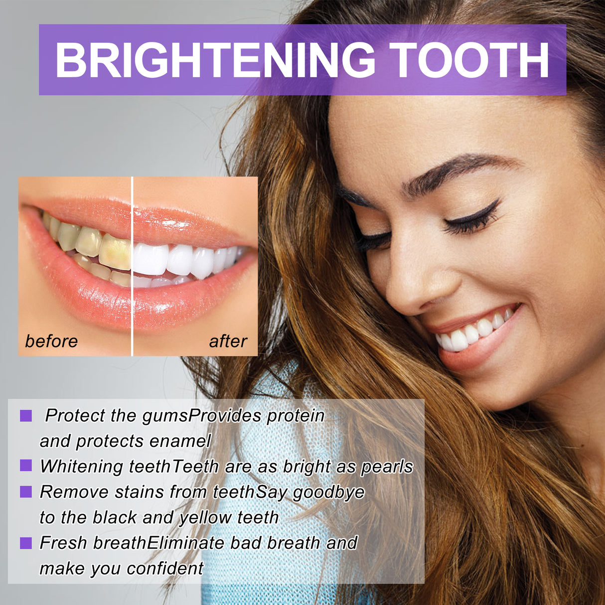 V34 Purple Toothpaste, Repair Teeth Mouth Clean Breath Fresh White Toothpaste - V.I.P Digital Presence