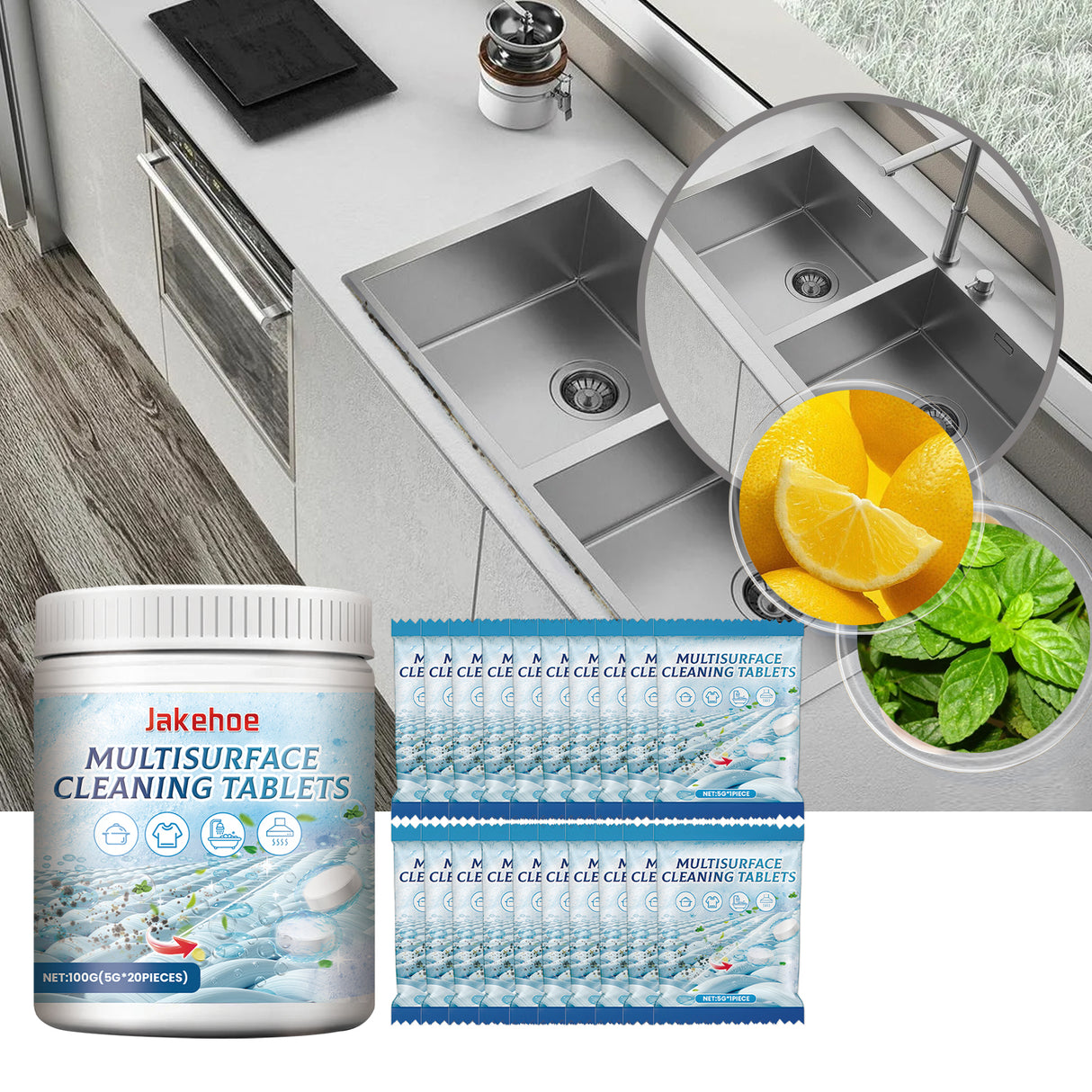 Multi-Surface Cleaning Effervescent Tablets, Cooktop Tile Bathroom Kitchen Mildew Stains Clean And Clean - V.I.P Digital Presence