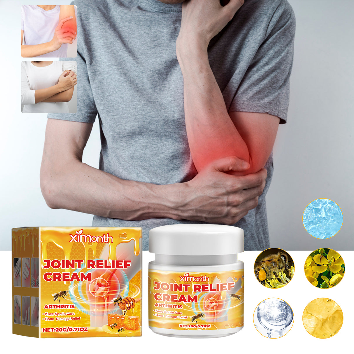 Bee Venom Joint Care Cream Relieves Knee Joint Pain And Discomfort By Massaging Body Joint Care Cream - V.I.P Digital Presence