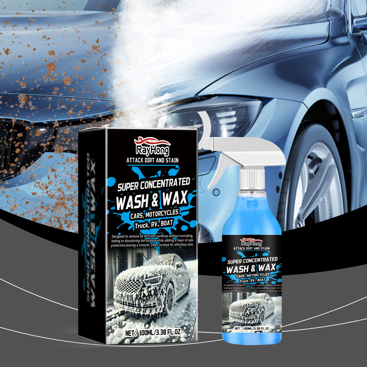 Foam Car Wash Liquid, Rich Foam Cleaning Decontamination Car Paint Maintenance Antifouling Cleaning Liquid - V.I.P Digital Presence