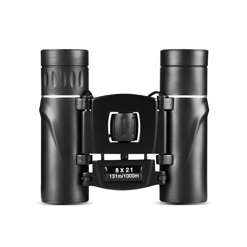 8x21 Compact Zoom Binoculars Long Range Folding HD Powerful Mini Telescope Bak4 FMC Optics Hunting Sports Black Kids Telescope - V.I.P Digital Presence