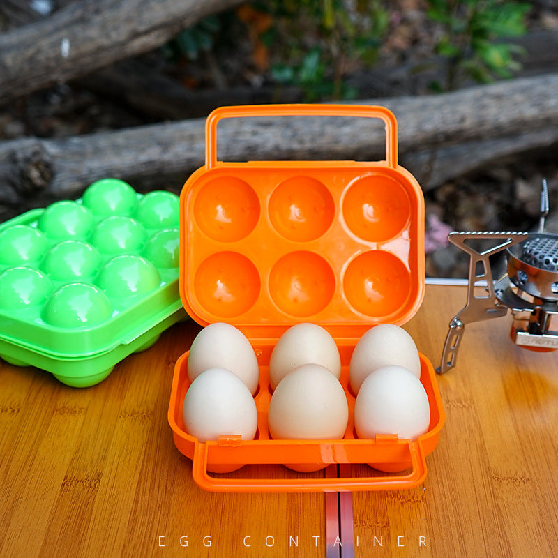 Huevera portátil de 6 rejillas para exteriores, bandeja protectora para huevos, nueva bandeja para huevos de material PP para el hogar.