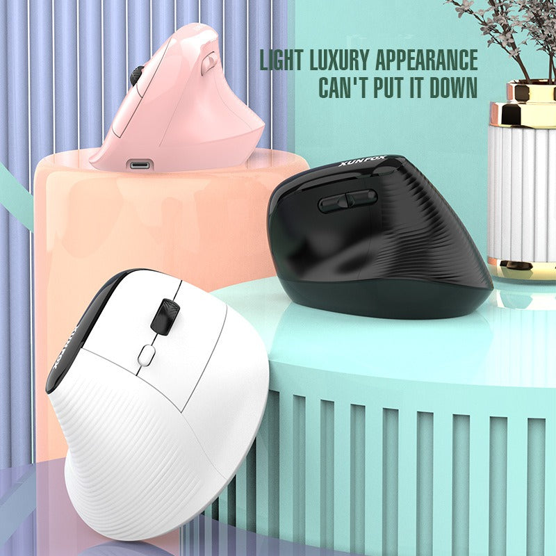 Vertical Mouse Charging Wireless Bluetooth Dual Mode Mouse Business Silent Office Computer - V.I.P Digital Presence