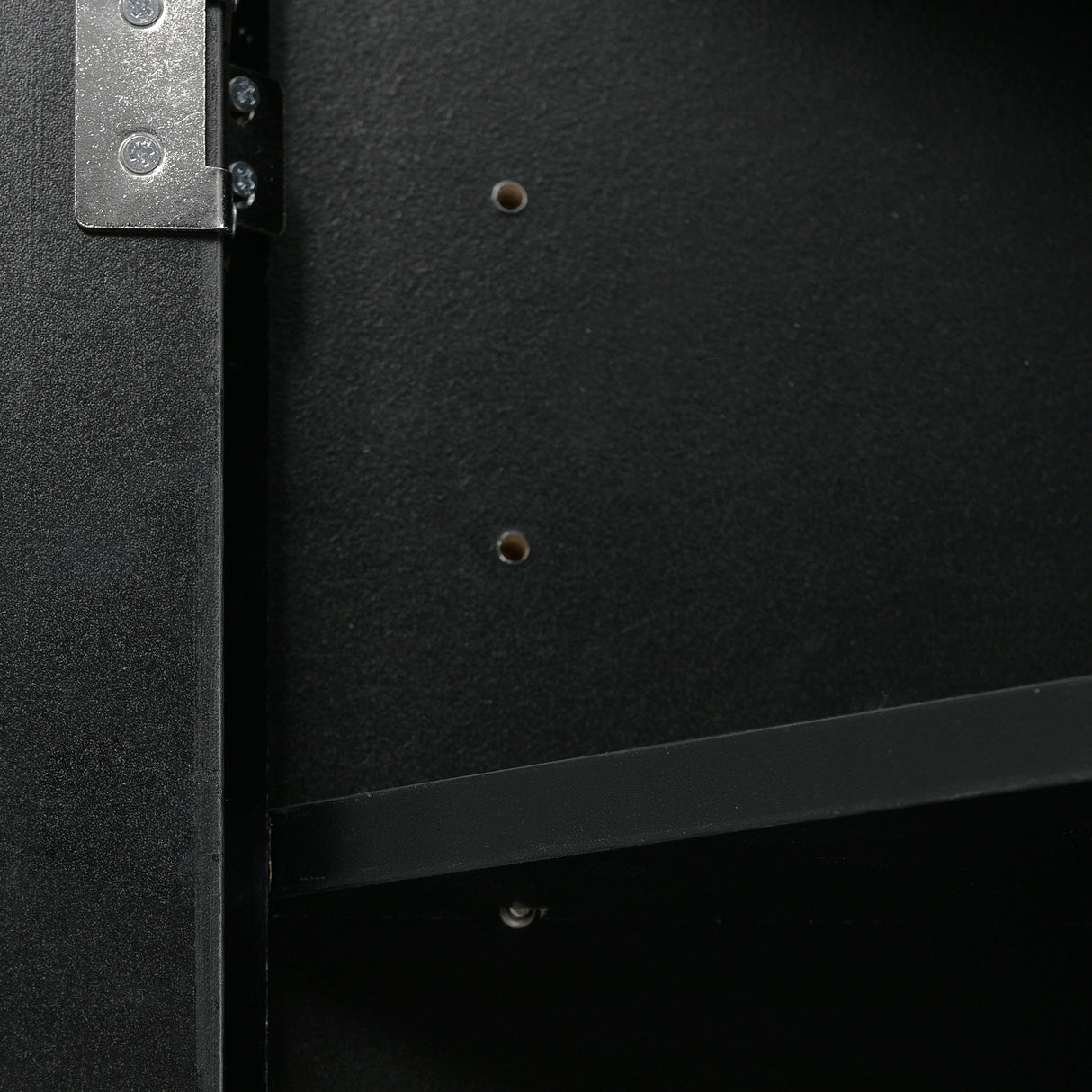 Black Triangle Bathroom Storage Cabinet with Adjustable Shelves, Freestanding Floor Cabinet for Home Kitchen - V.I.P Digital Presence