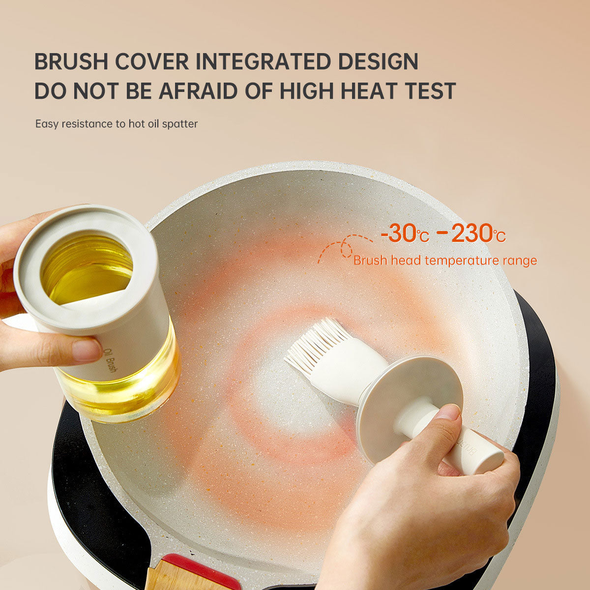 Barbecue brush silicone oil brush with bottle high temperature resistant oil brush bottle integrated kitchen brush oil baking - V.I.P Digital Presence