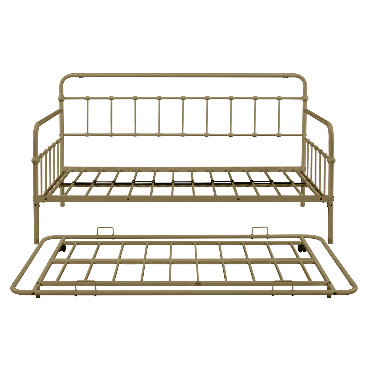 Metal Frame Daybed with trundle(Bronze)