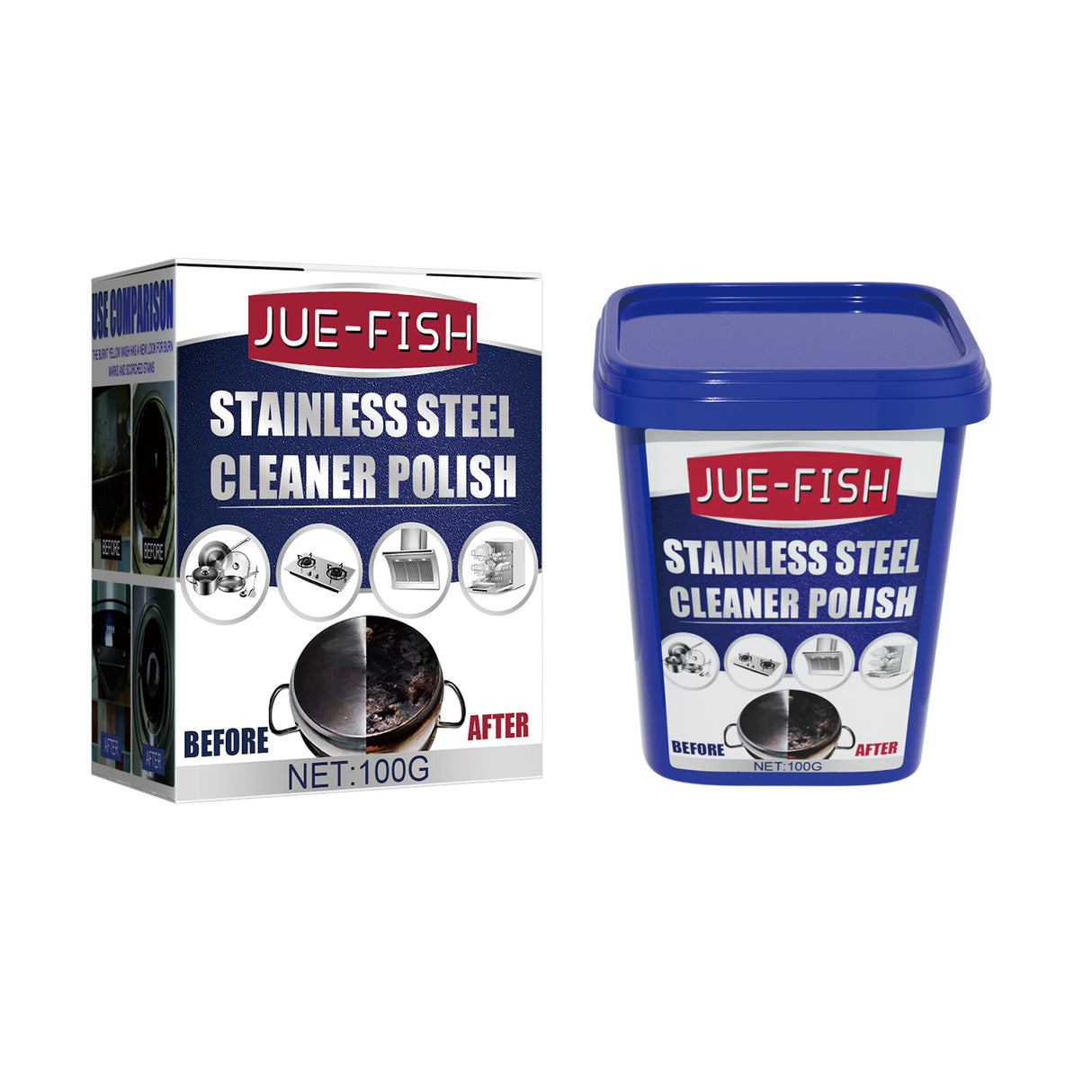 Stainless Steel Cleaning Cream, Kitchen Decontaminant Pot Rust, Pot Bottom, Stove Top Black Scale Cleaning Cream - V.I.P Digital Presence