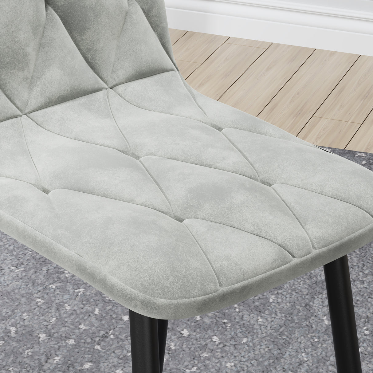 Dining Chairs Set of 4, Modern Kitchen Dining Room Chairs, Velvet Dining Chair Upholstered Cushion Seat and Sturdy Metal Legs - V.I.P Digital Presence