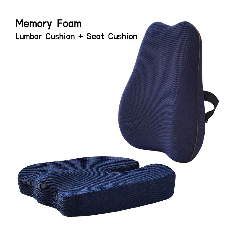 Summer Office Cushion Lumbar Back Support One Set Of Sedentary Gods Memory Foam Seat Cushion Chair Pad - V.I.P Digital Presence