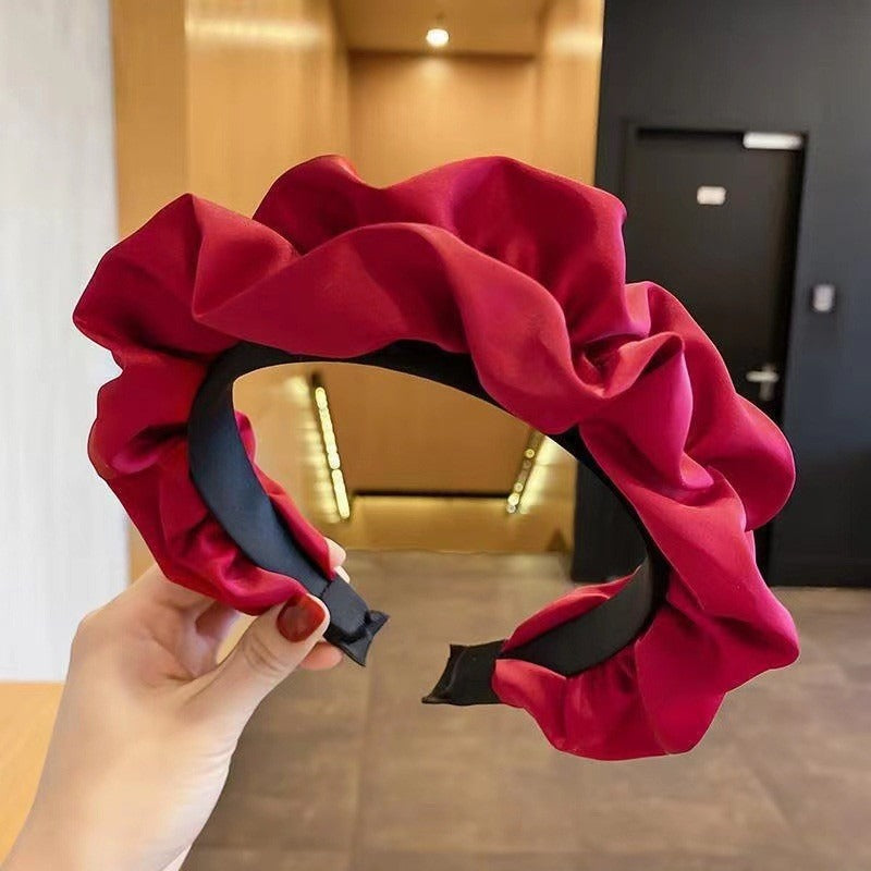 Women's wide brimmed hair accessories with high cranial crest and large intestine folds and hair bands - V.I.P Digital Presence