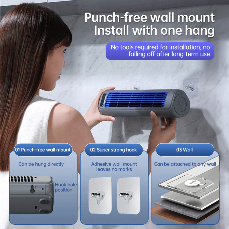 Wall-mounted AC fan: quiet, rechargeable, portable, cooling. For home, kitchen, bathroom – no drilling. - V.I.P Digital Presence