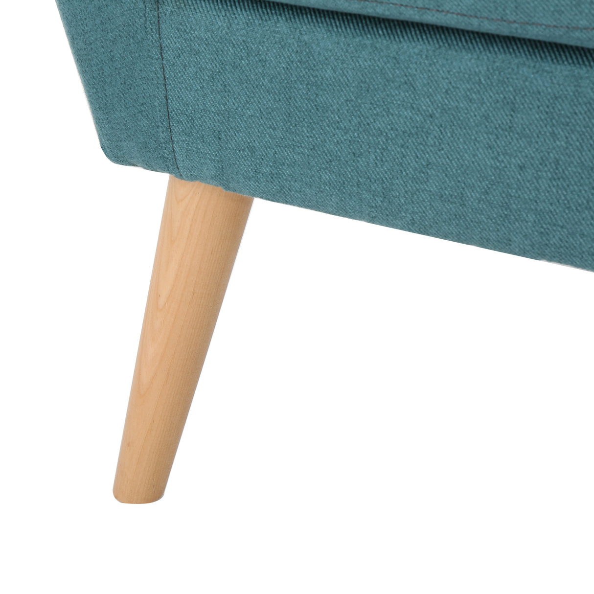 Mid Century Modern Fabric Club Chair, 28.30" W x 27.60" D x 31.50" H, Dark Teal/Natural - V.I.P Digital Presence