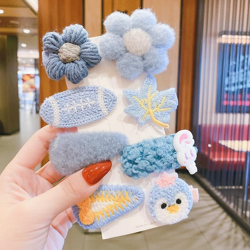 Milk Coffee Color Children's Plush Hairpin Net Red Bangs Side Hair Clip Autumn And Winter Lovely Japanese Clip - V.I.P Digital Presence