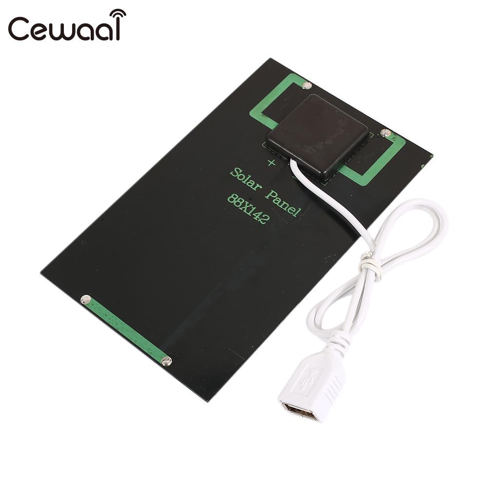 Cewaal USB Solar Panel 5W 5V Polysilicon USB Port Fast Charger Mobile Phone Portable Solar Generator - V.I.P Digital Presence