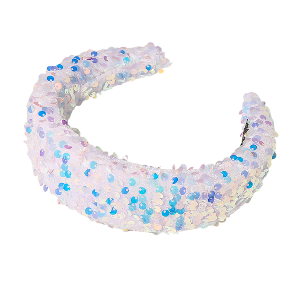Sequin sponge wide edge headband - V.I.P Digital Presence
