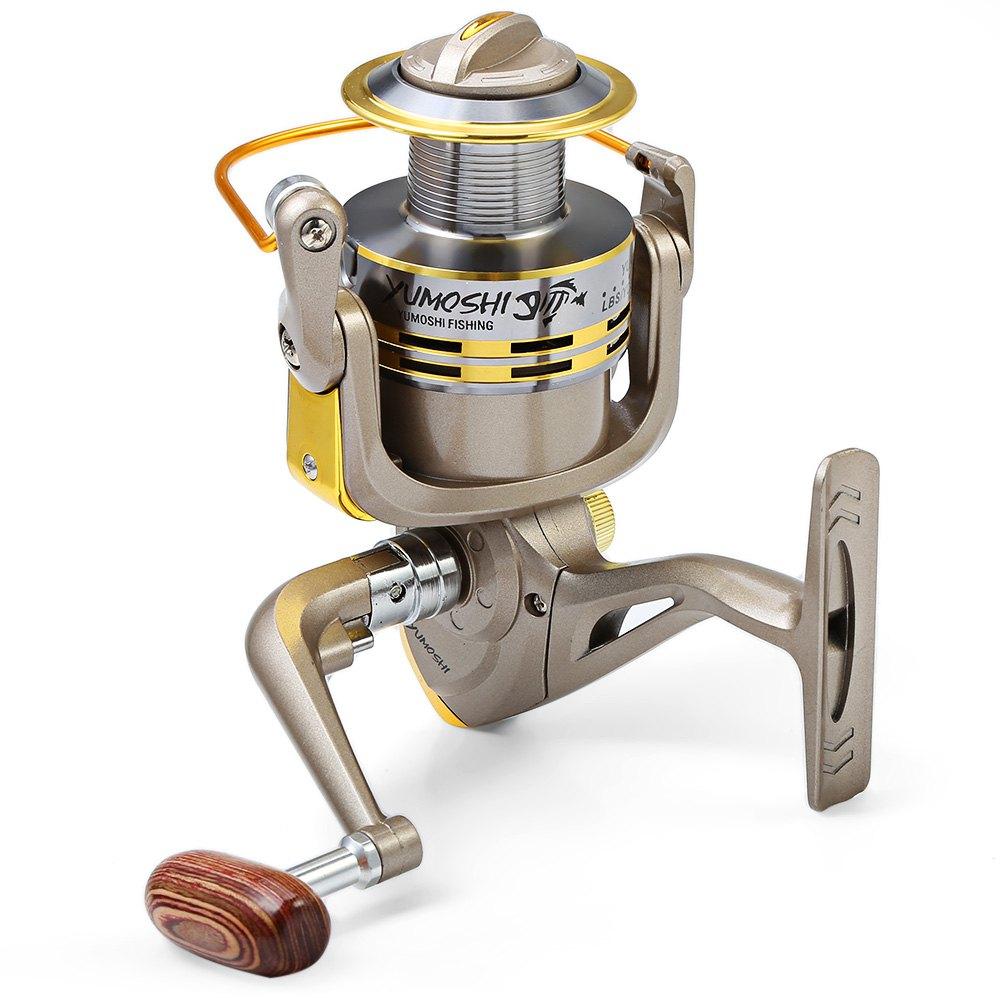 YUMOSHI 8 BB Fish ratio 5.1:1 1000-7000 Series Spinning Fishing Reel Crank Handle Carp Steering