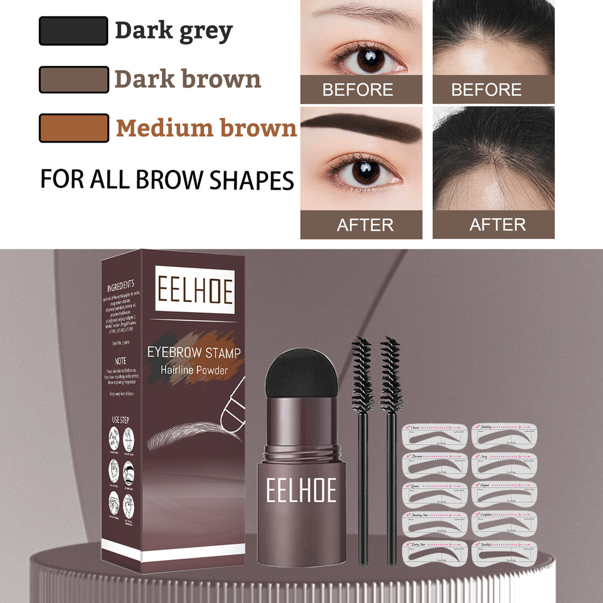 Eyebrow Print Mold Thrush, Lazy Eyebrows Fill Makeup Eyebrow Cake Waterproof Hairline Powder - V.I.P Digital Presence