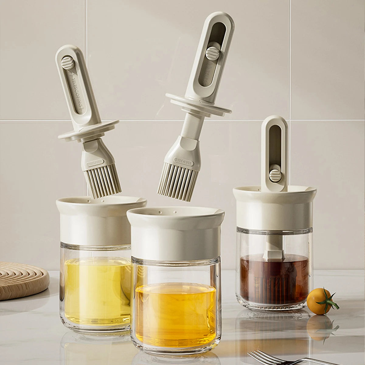 Telescopic Oil Brush Integrated Bottle Adjustable Length High Temperature Resistant Household Kitchen Barbecue Baking Tool - V.I.P Digital Presence