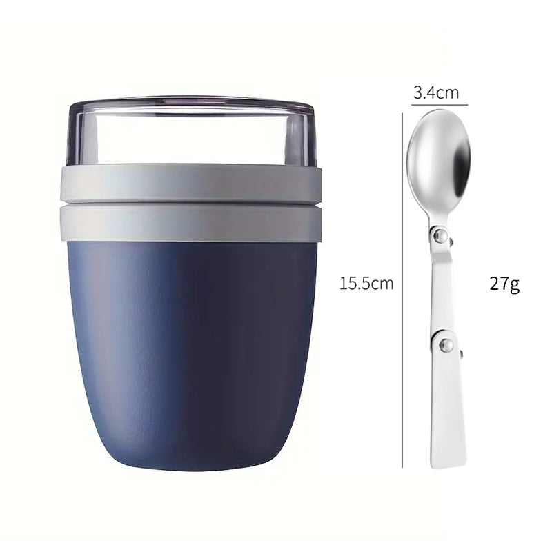 Portable Yogurt Cereal Cups with Lids. Ideal for Overnight Oats, DIY Salads & Parfaits. Great for Breakfast or Lunch - V.I.P Digital Presence