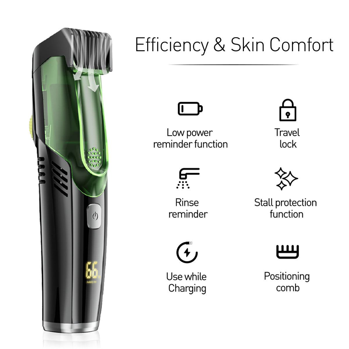 Automatic hair suction electric hair clipper with high-power anti water and electric thrusters and digital hair clippers - V.I.P Digital Presence