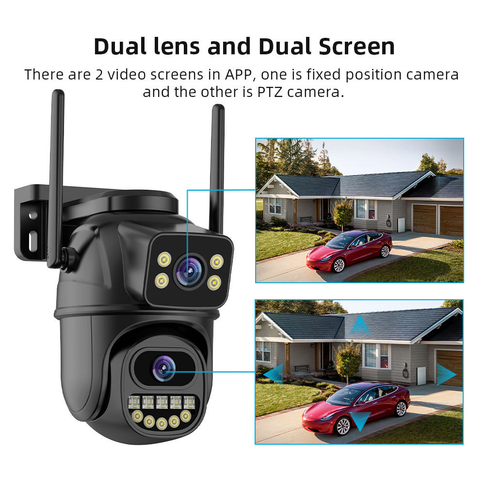 Dual screen wireless 360 degree mobile remote outdoor WiFi camera monitoring - V.I.P Digital Presence