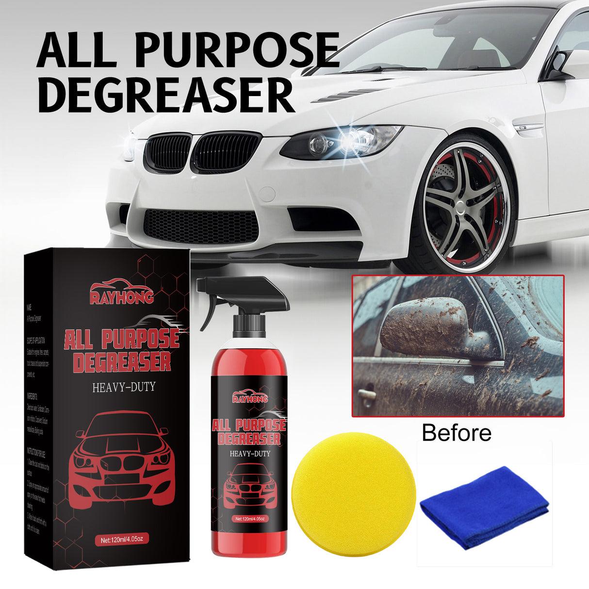 Car Multi-Functional Cleaner, Car Paint Surface Wheel Hub Metal Strong Decontamination Cleaner - V.I.P Digital Presence