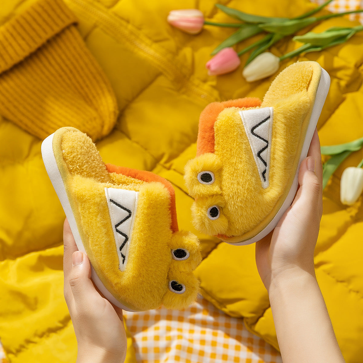Children's Cotton Slippers Winter Korean Cartoon Home Warm Cotton Slippers Home Furry Cute Multicolor Slippers