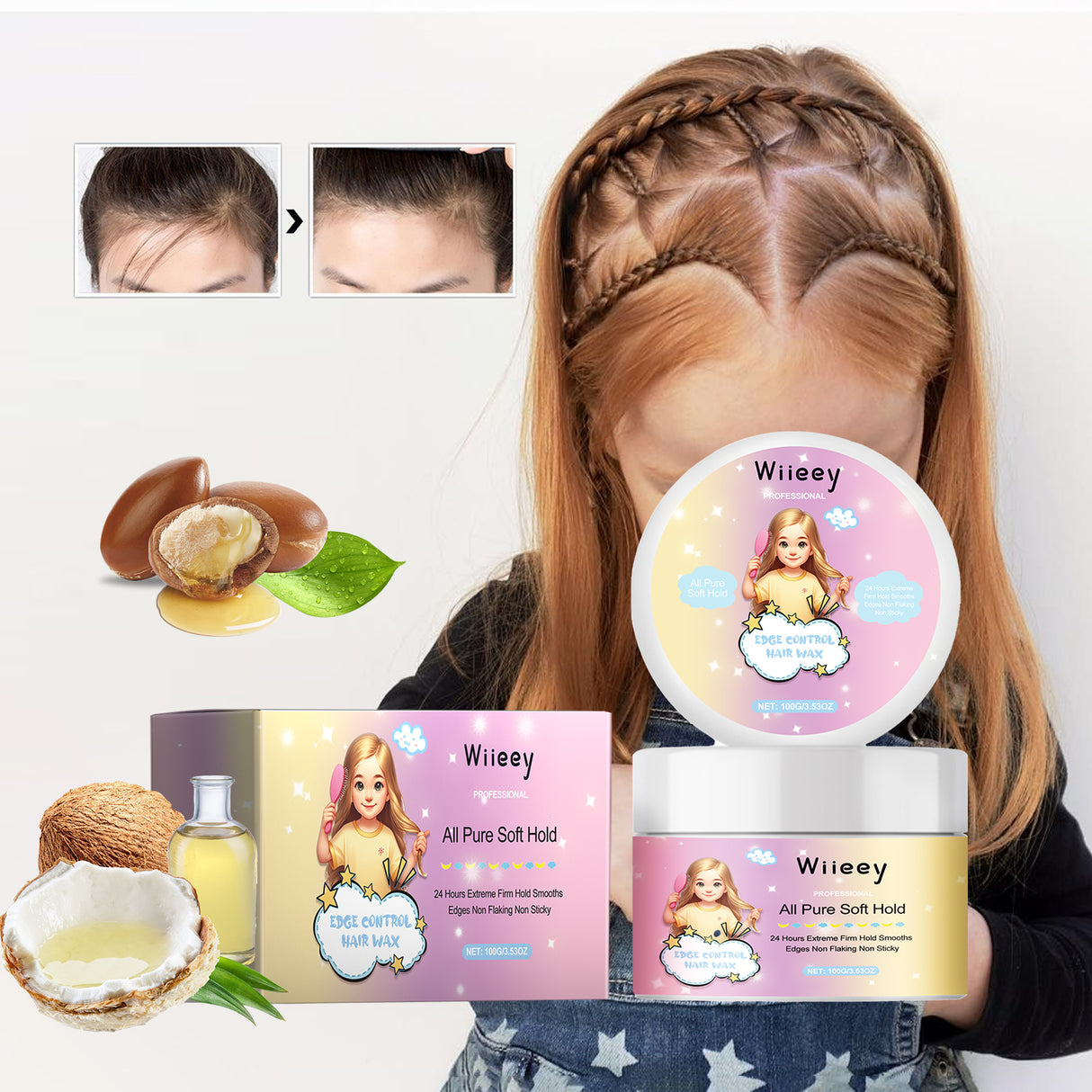 Edge Control Hair Wax, Fluffy Lightsome Matte Easy To Finalize The Lasting Stereo Modelling Mud - V.I.P Digital Presence