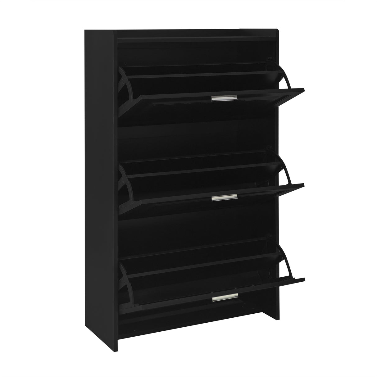 U-Can Shoe Storage Cabinet for Entryway with 3 Flip Drawers, Modern Shoe Organizer Cabinet, Free Standing Shoe Rack Black - V.I.P Digital Presence
