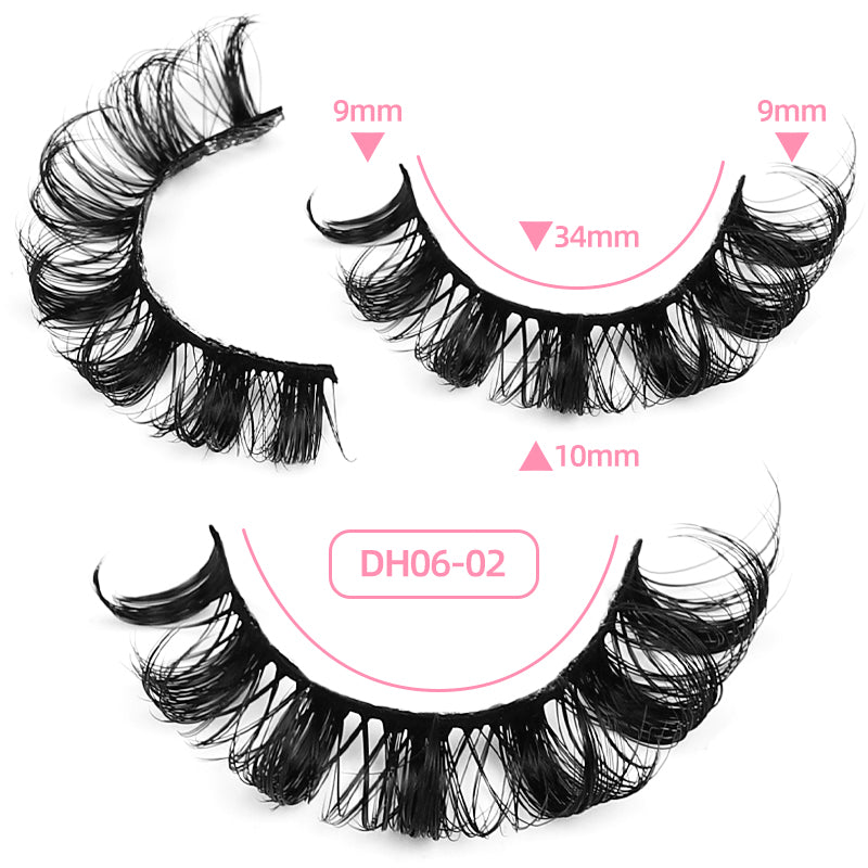 New Russian Volume False Eyelashes DD Curved Thick Eyelashes Ten Pairs Of Chemical Fiber Natural Charm Eyelashes - V.I.P Digital Presence