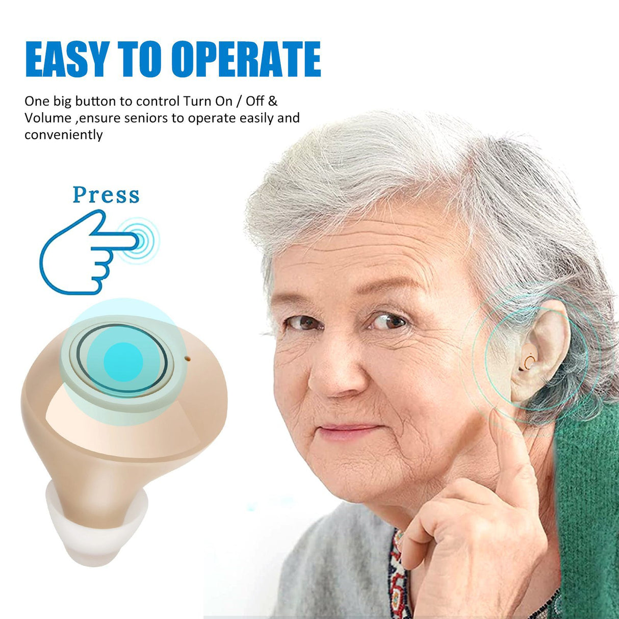 New A39 Skin Color To The Ear Charging Old Man That Sound Collector Hearing Aid Earphone Hearing Aid - V.I.P Digital Presence