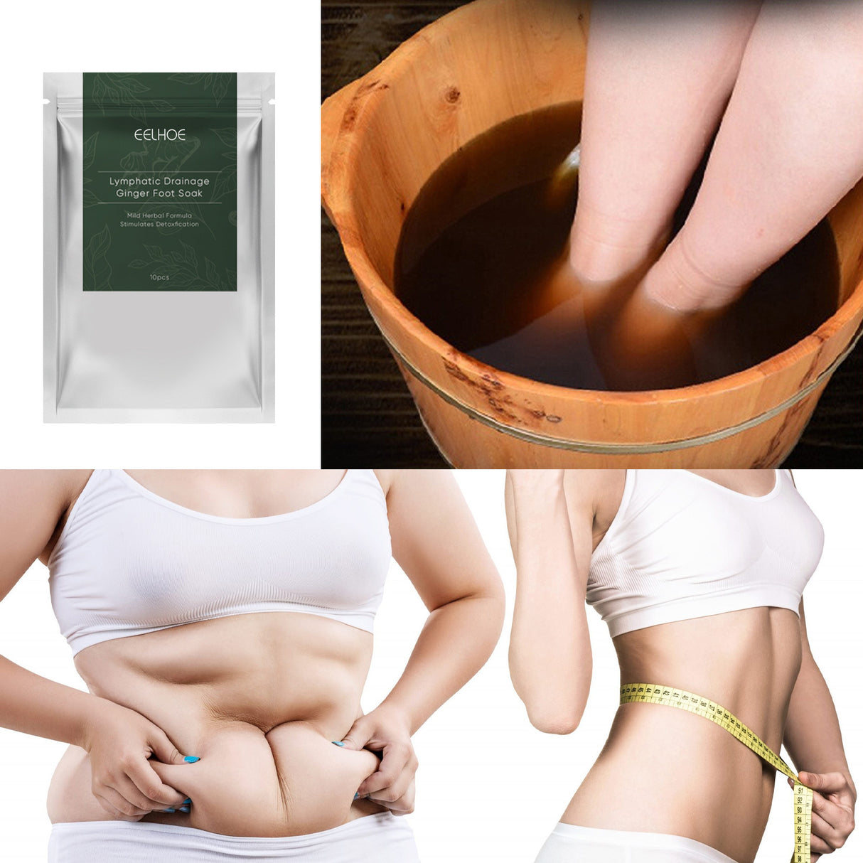 Ginger Foot Bath Pack Lymphatic Relief Muscle Soreness Slimming Foam Foot Pack To Remove Wet Cold Storm Sweat Body - V.I.P Digital Presence