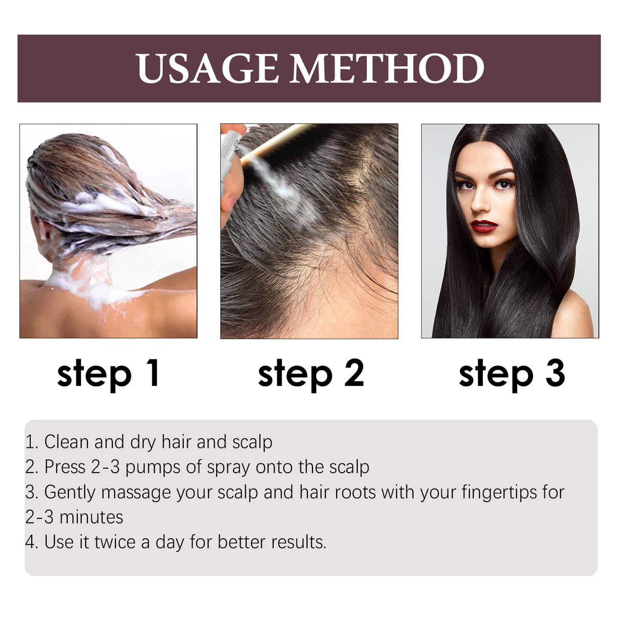 Black Hair Spray, Nourishes Black Hair And Covers White Hair Soft Natural Glossy Hair Spray - V.I.P Digital Presence