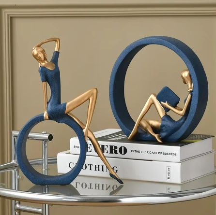 OK Reading Girl Desktop Decoration Living Room Study Room Minimally Decorated Resin Decoration - V.I.P Digital Presence