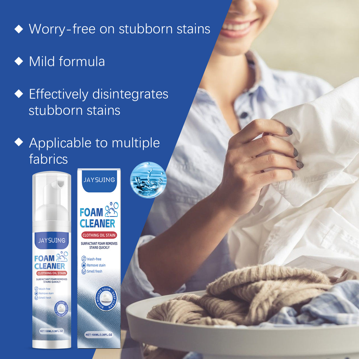 Clothing Oil Stain Foam Cleaner To Remove Stubborn Stains Leave Fragrance Clean Clothing Stain Remover - V.I.P Digital Presence