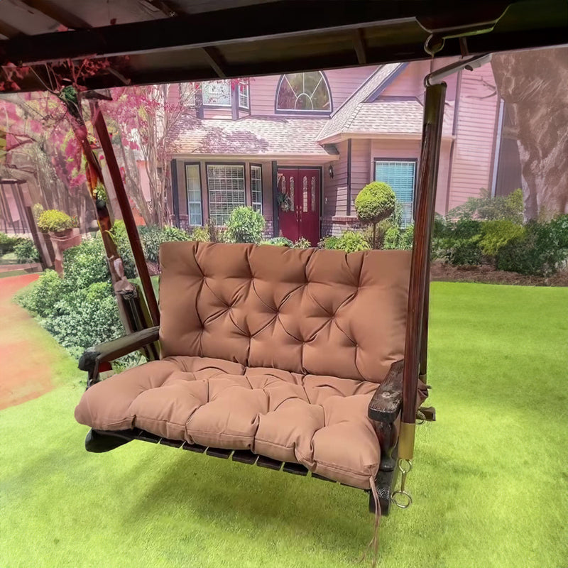 Outdoor 2/3-seater bench/swing cushions: thickened, with backrest, waterproof. - V.I.P Digital Presence