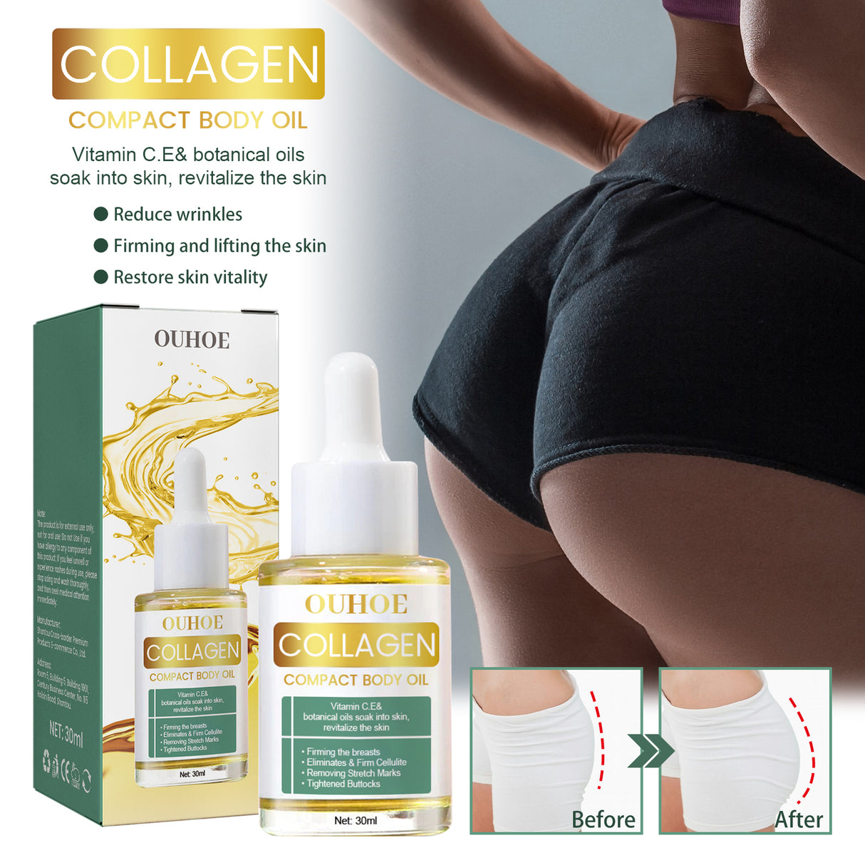 Collagen Lift Body Oil, Slimming Body Firming Massage Beauty Body Care Oil - V.I.P Digital Presence