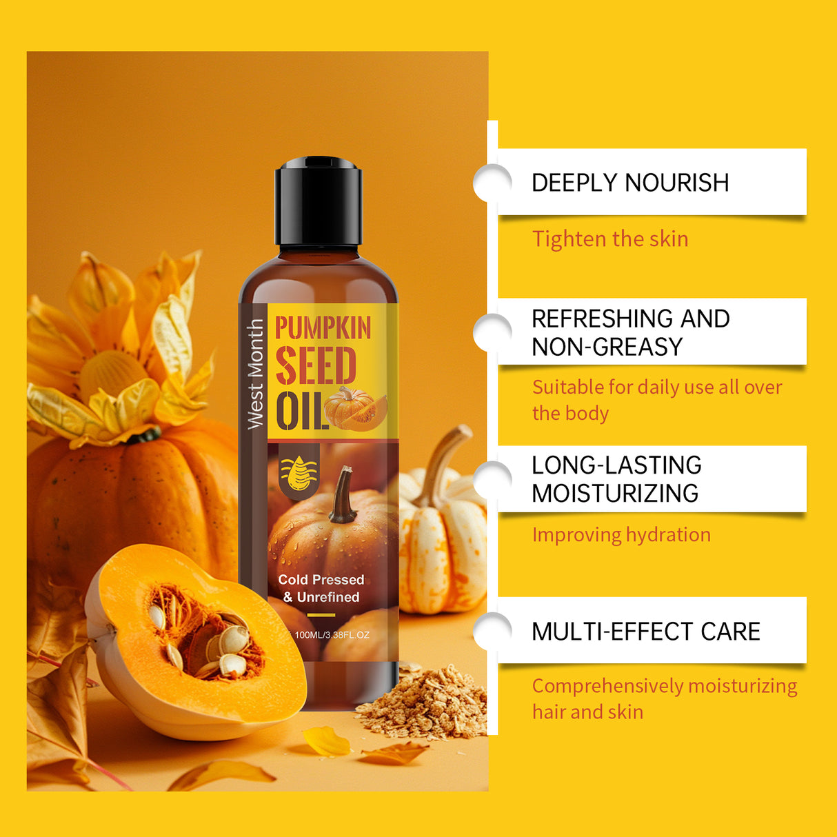 Body Care Oil Moisturizes And Moisturizes Body Skin, Softens Hair Daily Care Essential Oil