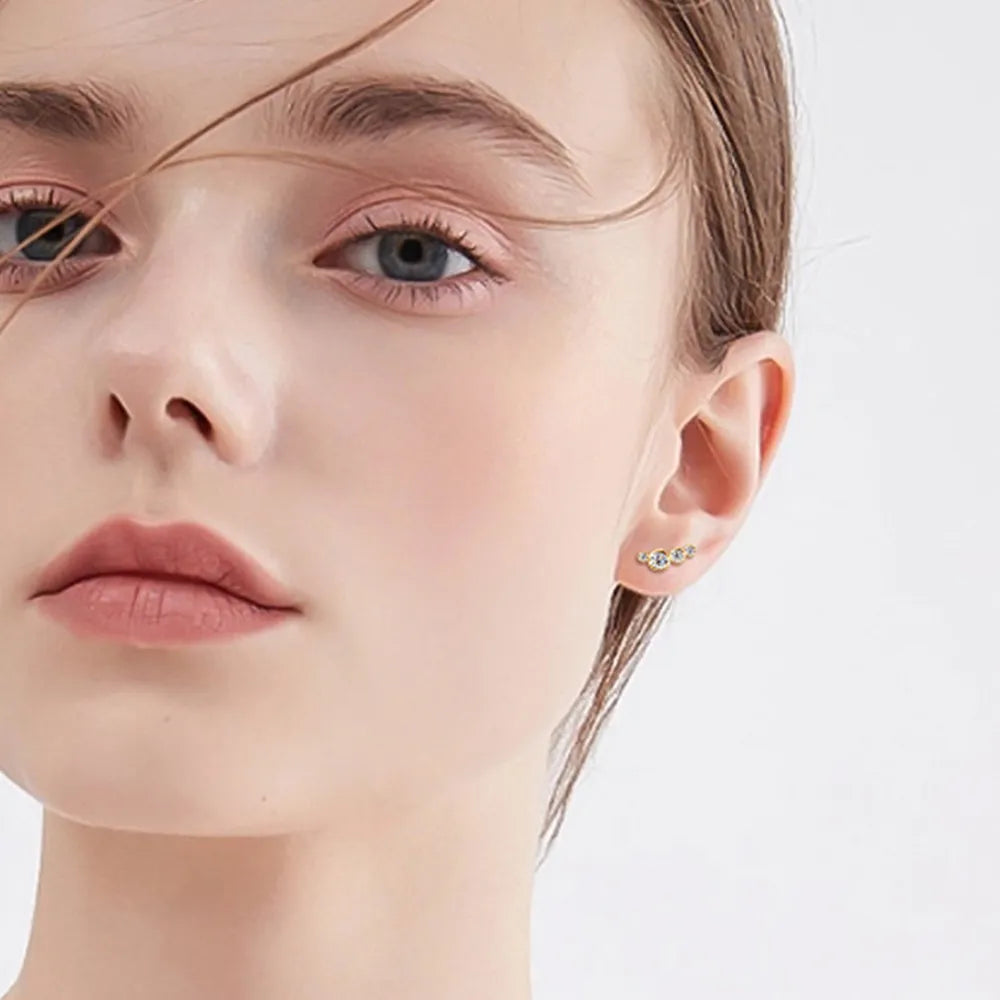 Moissanite 925 Sterling Silver Stud Earrings - V.I.P Digital Presence