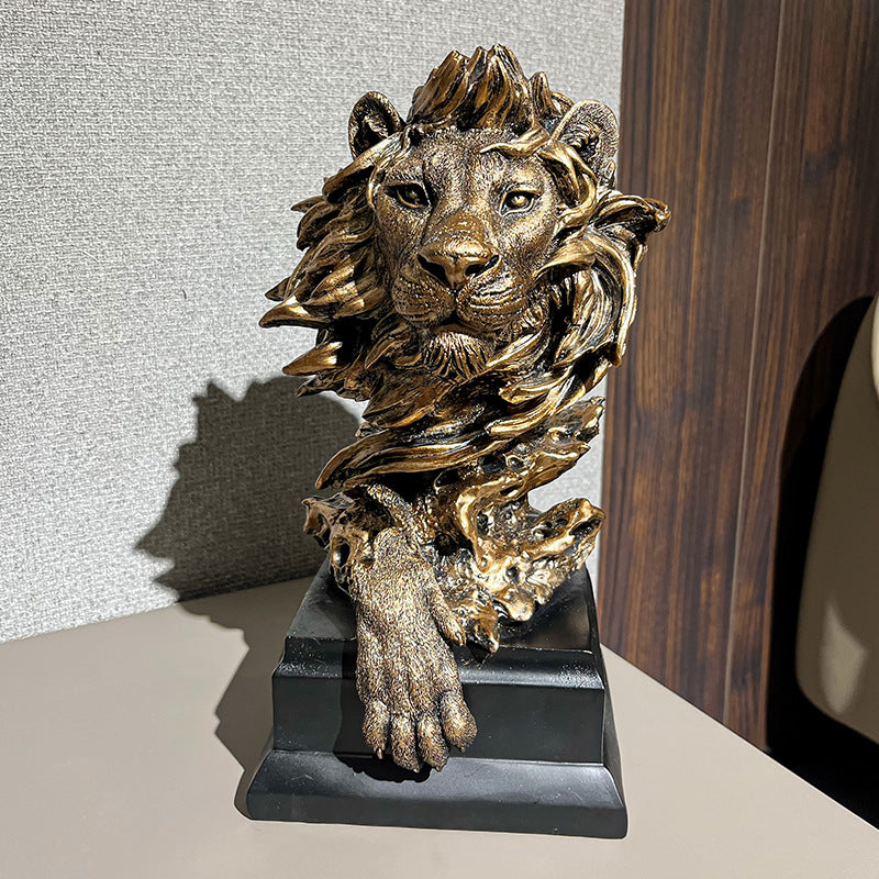 Creative Lion Head Decoration Home Living Room Resin Wine Cabinet Decoration - V.I.P Digital Presence