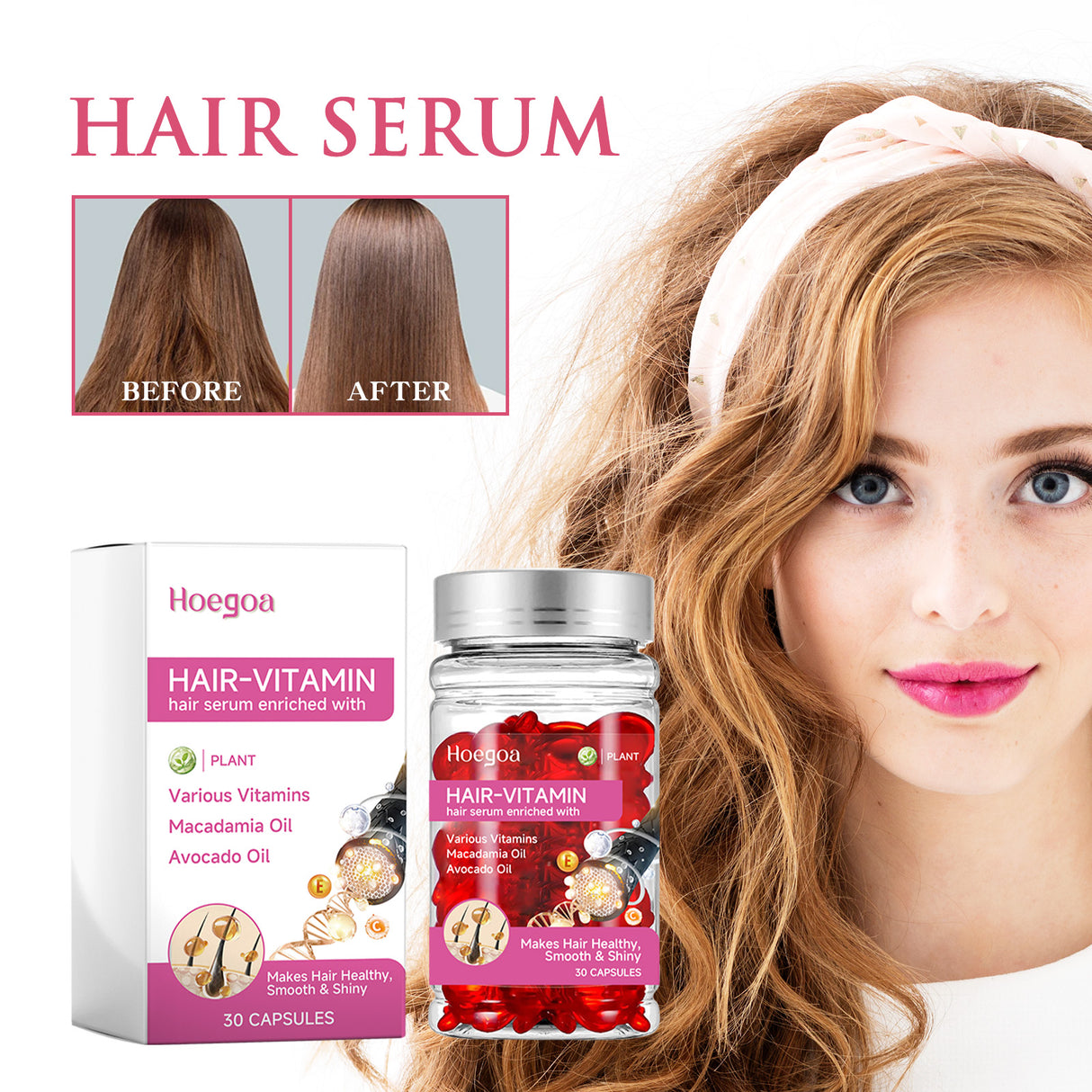 Hair Serum, Repair Hair Tail Frizz And Dryness Strong And Tough Hair Luster Smooth Hair Treatment Essence - V.I.P Digital Presence