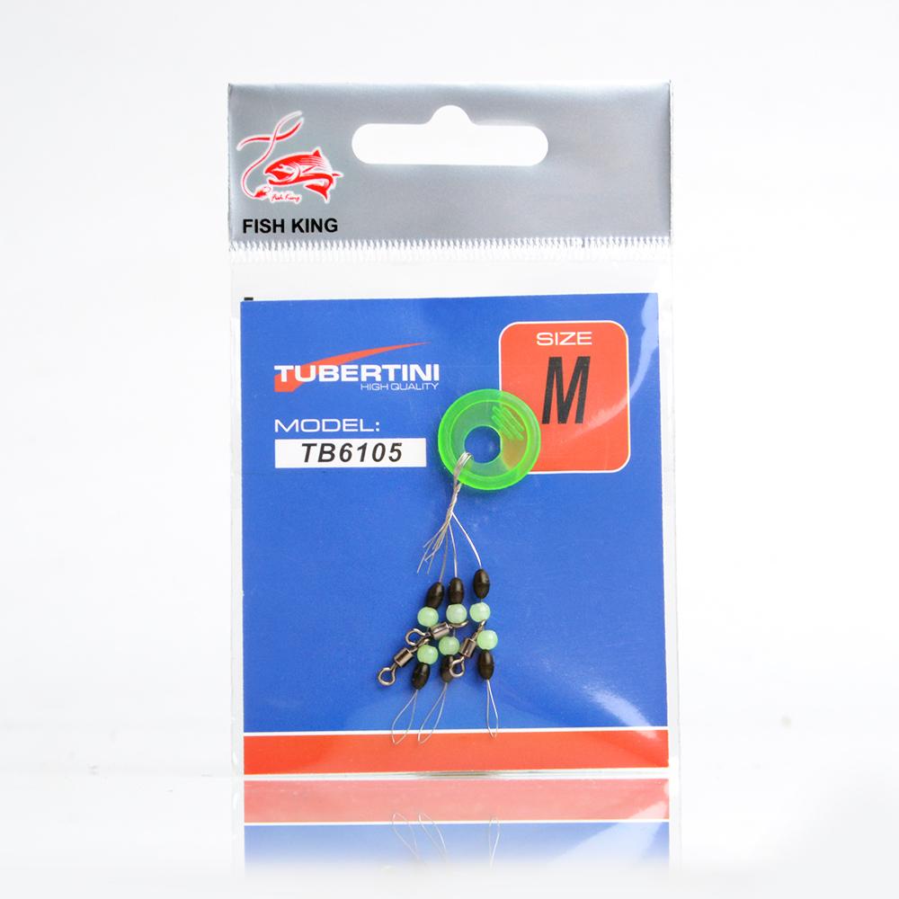 FISH KING 1PC 3 in 1 Size M Black Rubber Oval Fishing Float