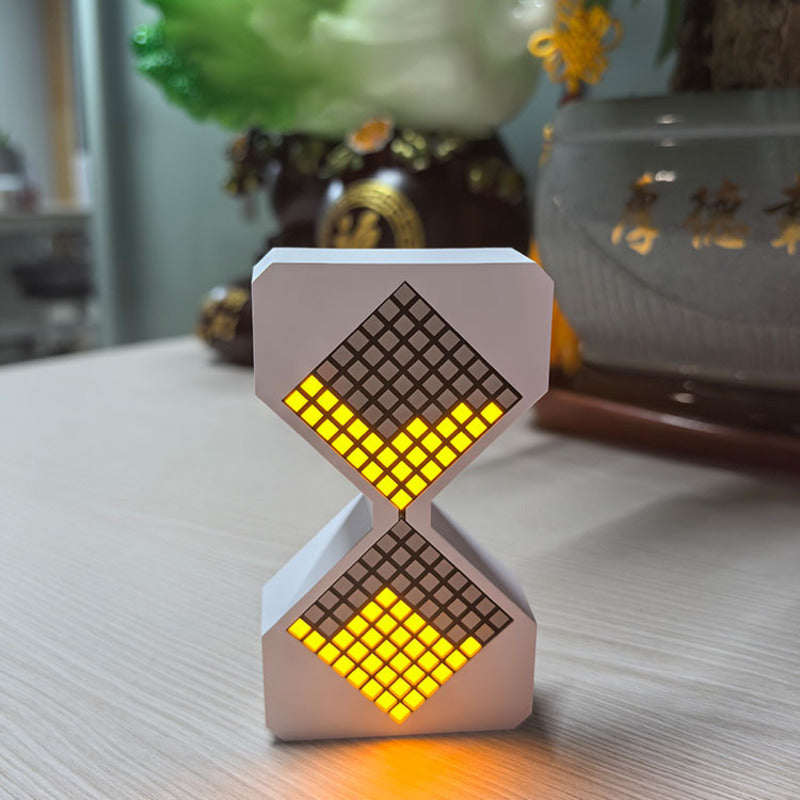 Cyber-style LED electronic sand timer: gravity-sensing, 1-30min countdown, tech decompression toy - V.I.P Digital Presence