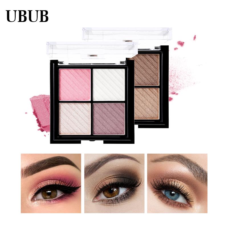 UBUB 4 Colors Eyeshadow Shimmer Natural Eyeshadow Matte Nude Metallic Earth Color Eye Shadow Beauty Makeup Palette - V.I.P Digital Presence